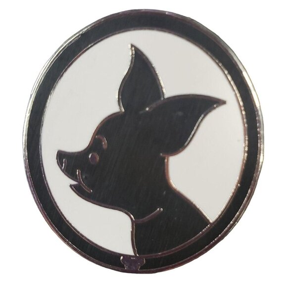 Disney Piglet Trading Pin Hidden Mickey Winnie Pooh Silhouette Brooch Lapel Pin - Picture 1 of 5